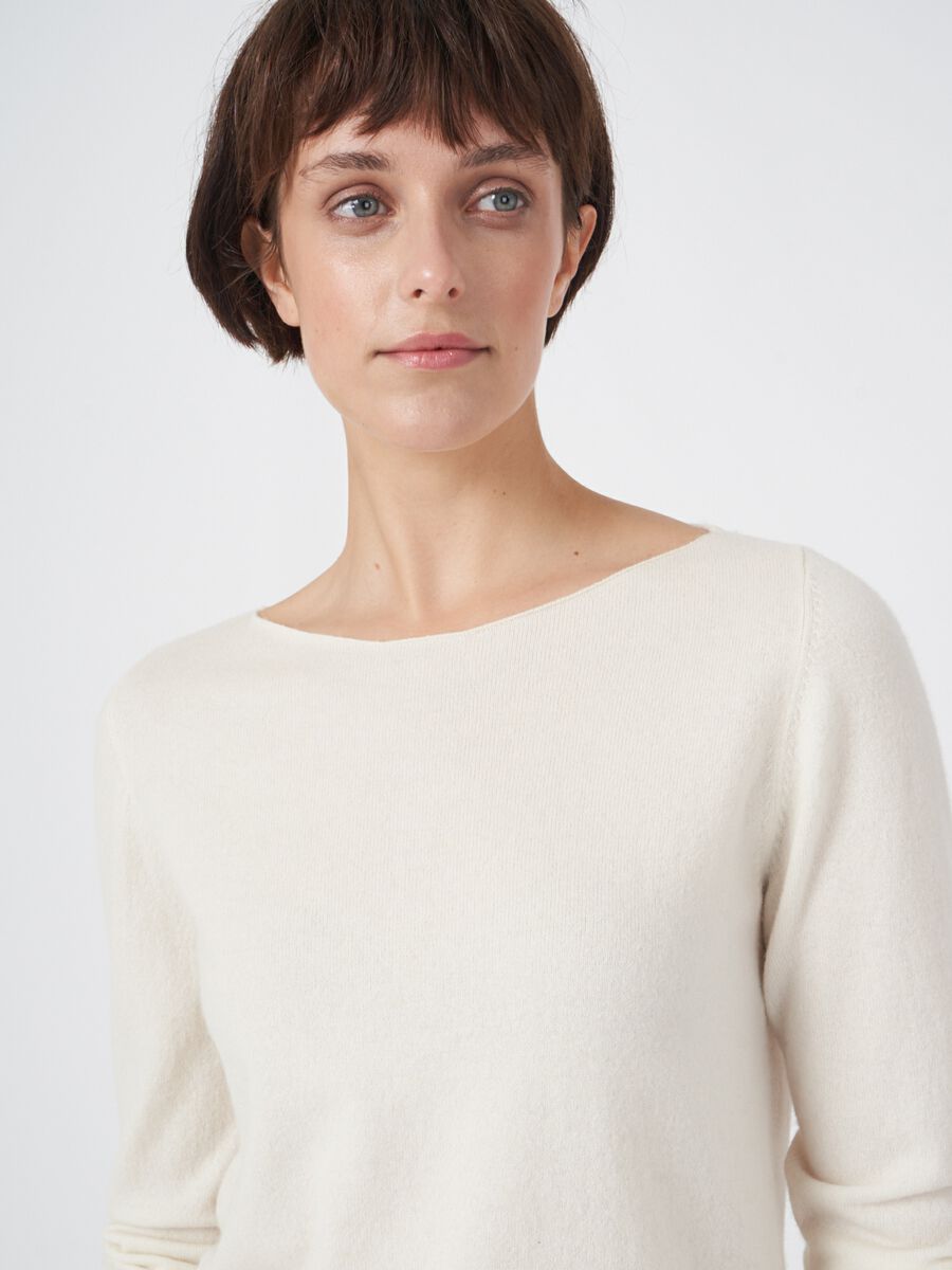 Repeat Cashmere Basic Organisch Cashmere Boothals Trui
