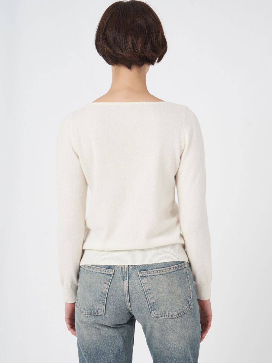 Repeat Cashmere Basic Organisch Cashmere Boothals Trui