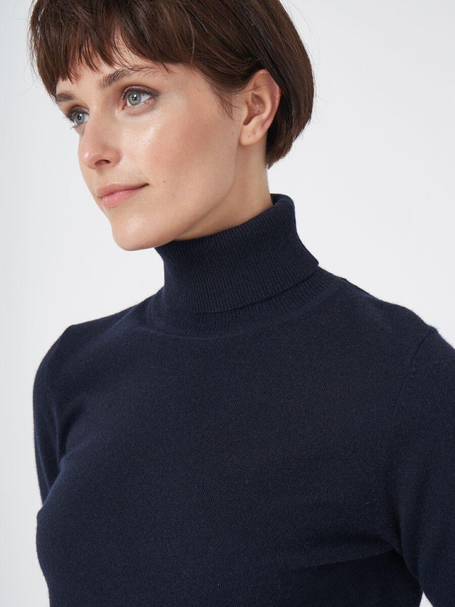 Repeat Cashmere Basic Organisch Cashmere Trui Met Rolkraag