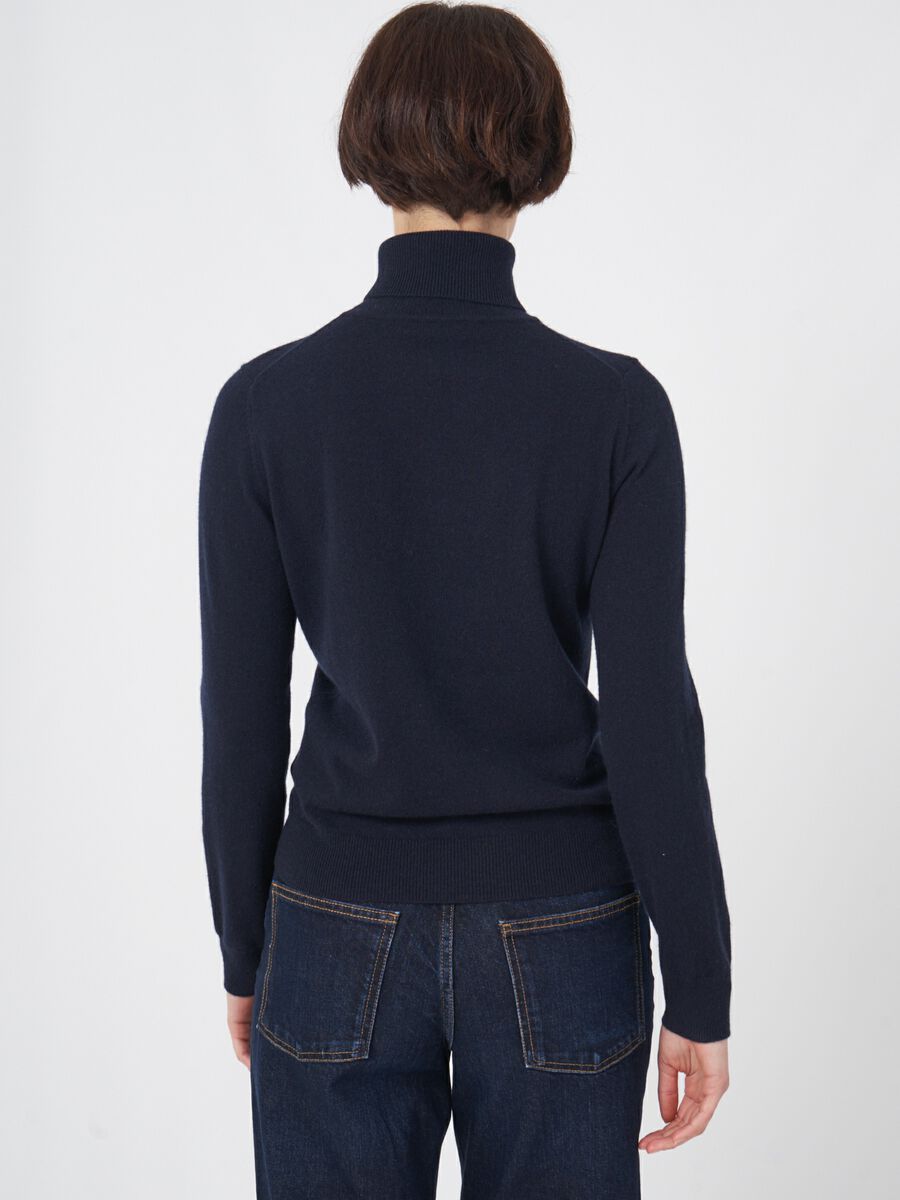 Repeat Cashmere Basic Organisch Cashmere Trui Met Rolkraag