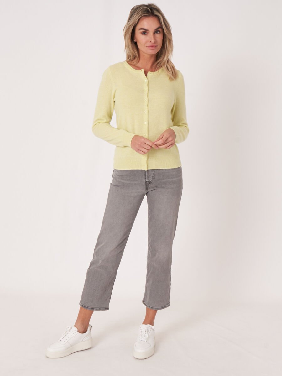 Repeat Cashmere Basic Organisch Cashmere Vest Met Ronde Hals