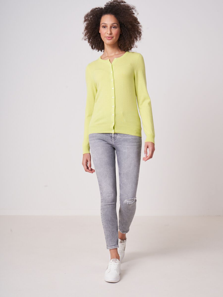 Repeat Cashmere Basic Organisch Cashmere Vest Met Ronde Hals