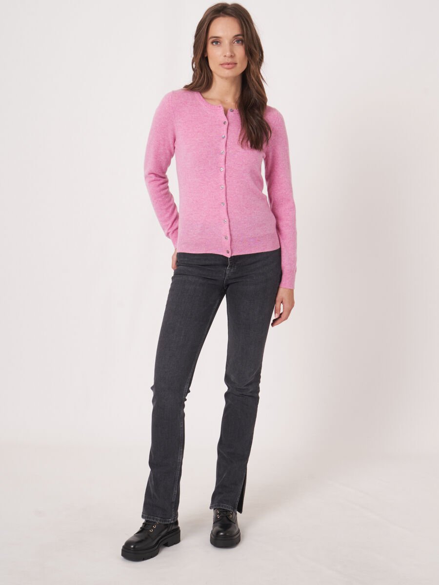 Repeat Cashmere Basic Organisch Cashmere Vest Met Ronde Hals