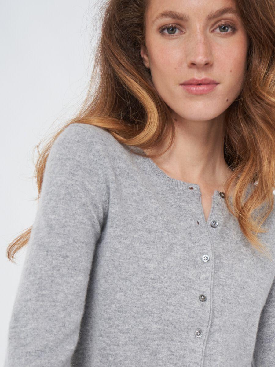 Repeat Cashmere Basic Organisch Cashmere Vest Met Ronde Hals