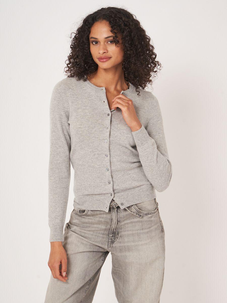 Repeat Cashmere Basic Organisch Cashmere Vest Met Ronde Hals