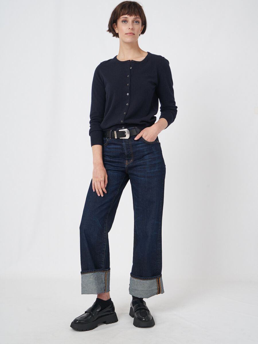 Repeat Cashmere Basic Organisch Cashmere Vest Met Ronde Hals