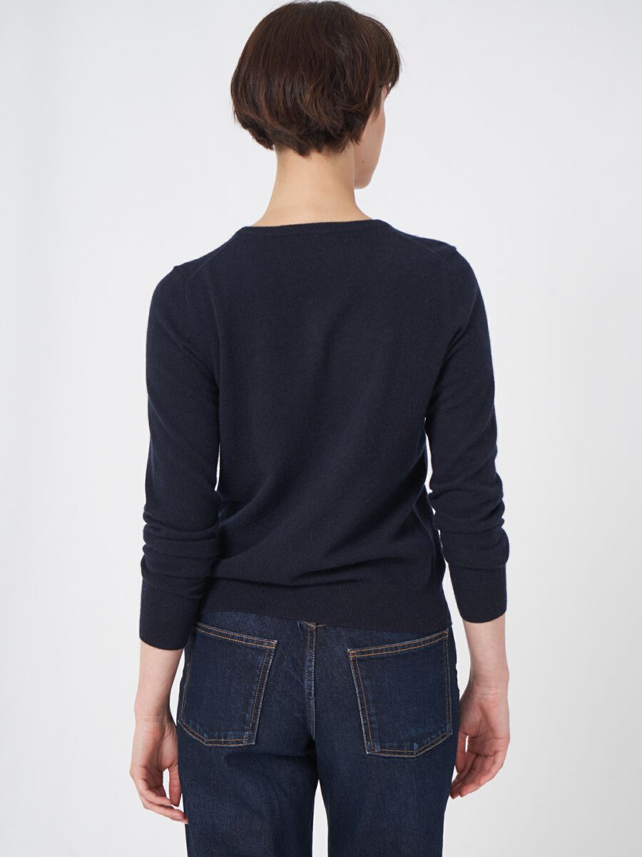 Repeat Cashmere Basic Organisch Cashmere Vest Met Ronde Hals