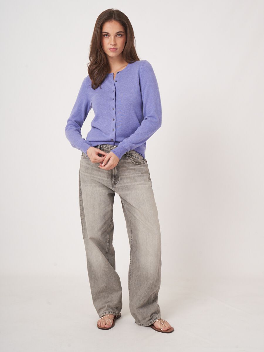 Repeat Cashmere Basic Organisch Cashmere Vest Met Ronde Hals