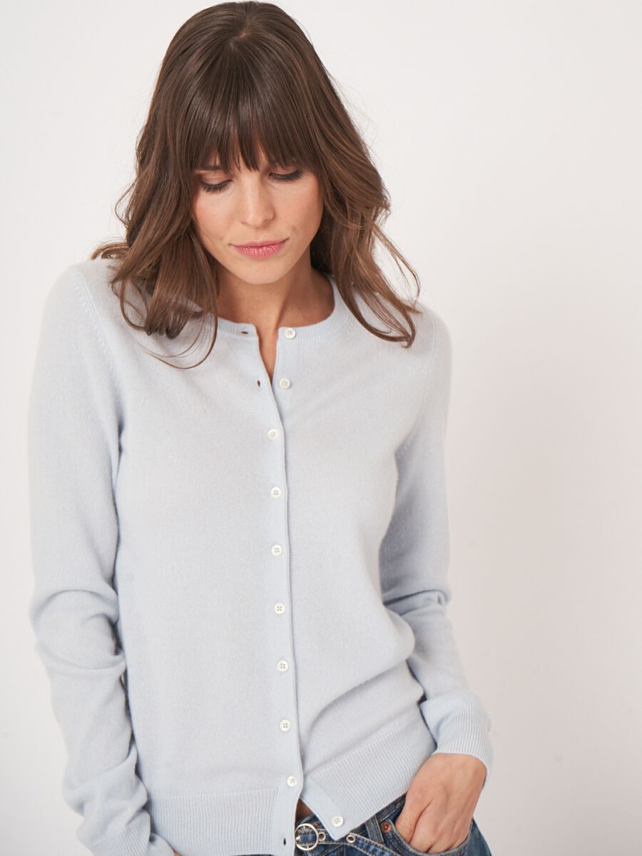 Repeat Cashmere Basic Organisch Cashmere Vest Met Ronde Hals