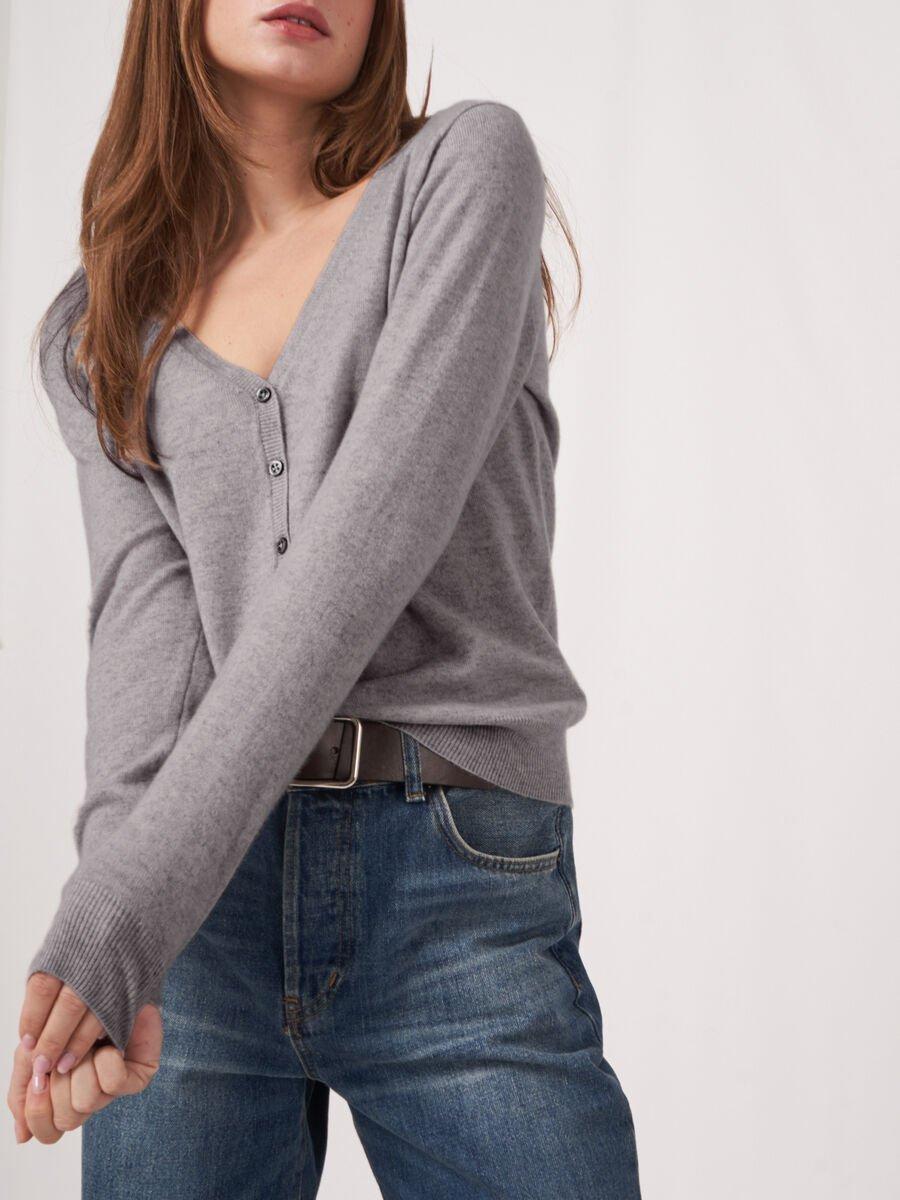 Repeat Cashmere Basic Organisch Cashmere Vest Met V-hals