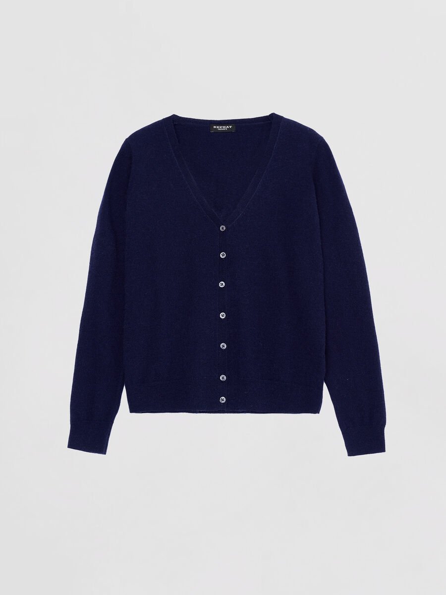 Repeat Cashmere Basic Organisch Cashmere Vest Met V-hals