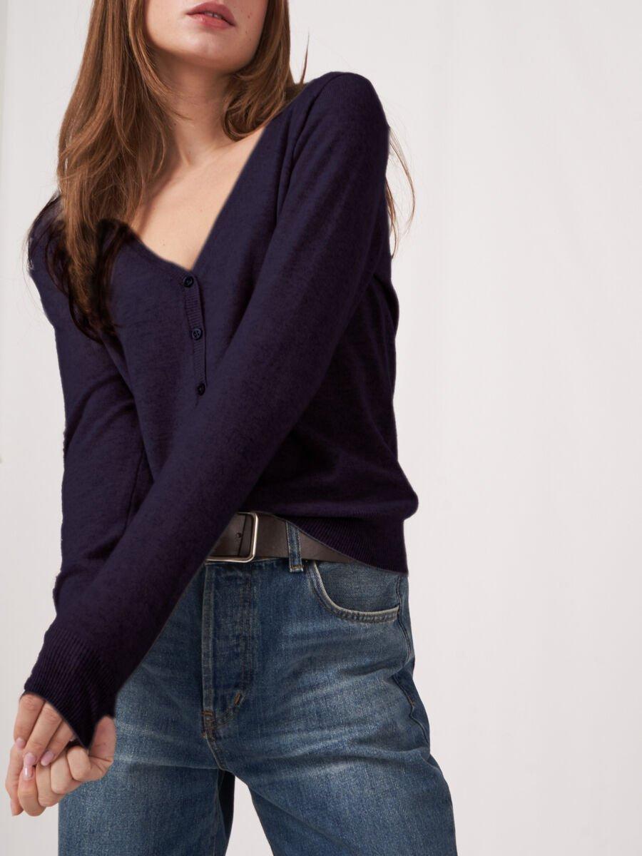 Repeat Cashmere Basic Organisch Cashmere Vest Met V-hals