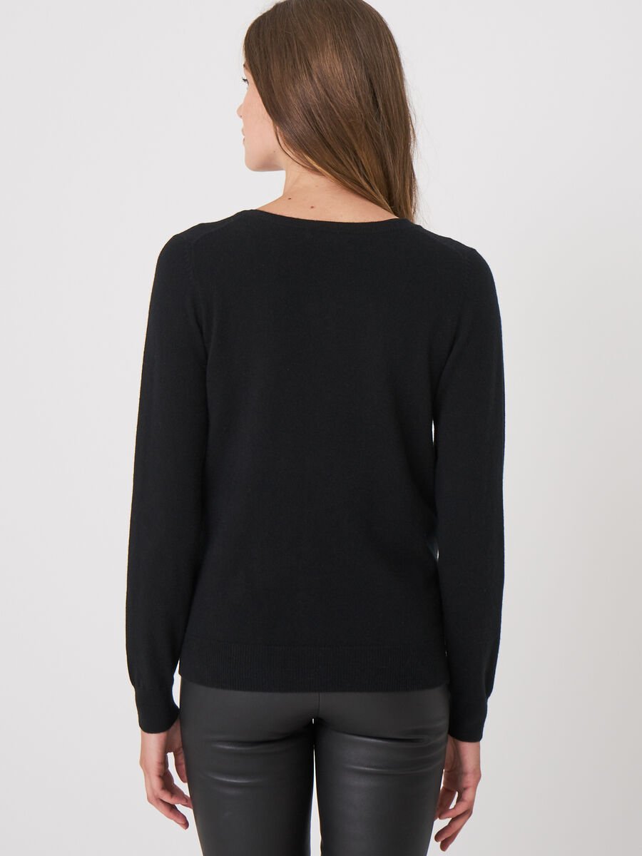 Repeat Cashmere Basic Organisch Cashmere Vest Met V-hals