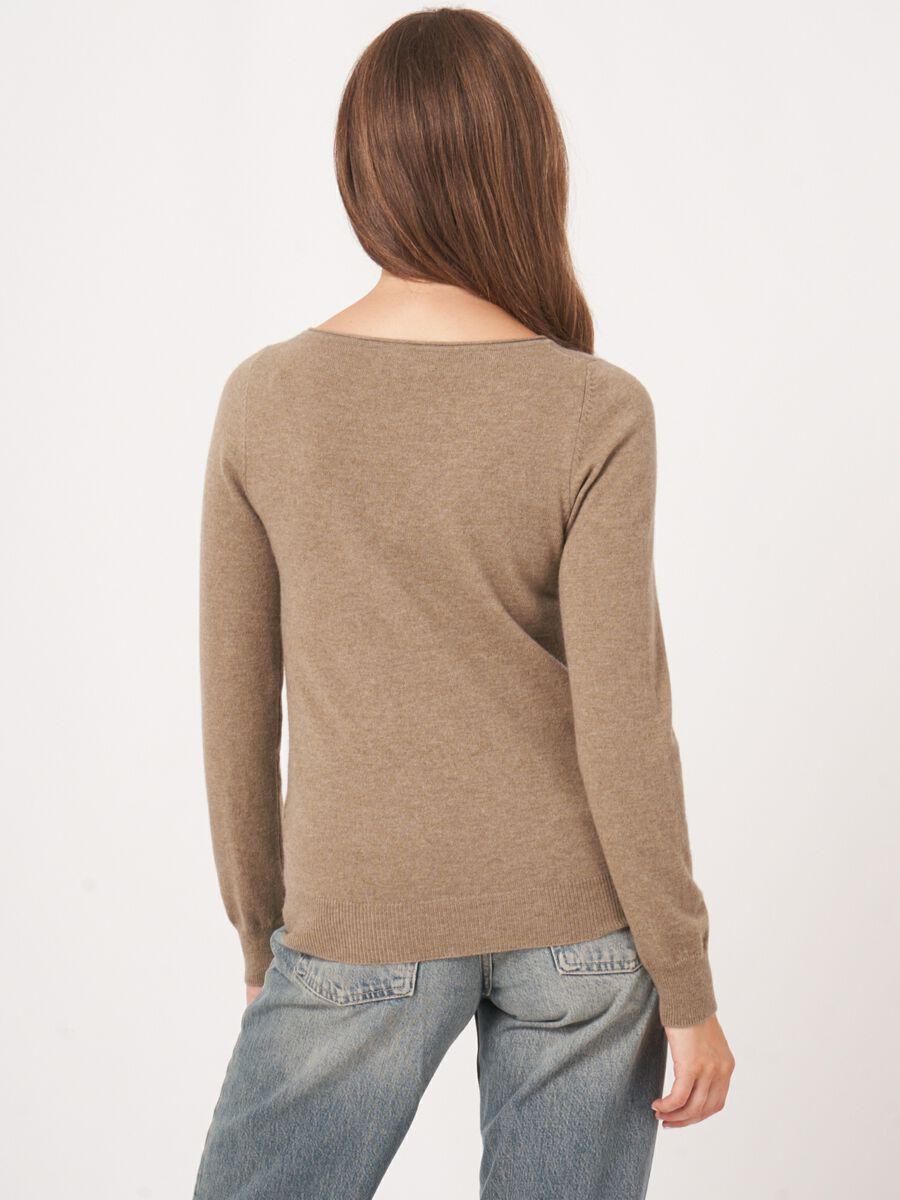 Repeat Cashmere Basic Trui Met Boothals Van Cashmere Wolmix