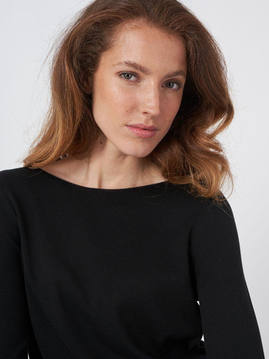 Repeat Cashmere Basic Trui Met Lange Mouwen In Katoenmix