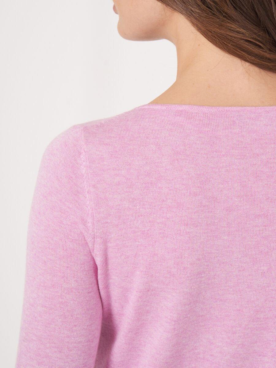 Repeat Cashmere Basic Trui Met Lange Mouwen In Katoenmix