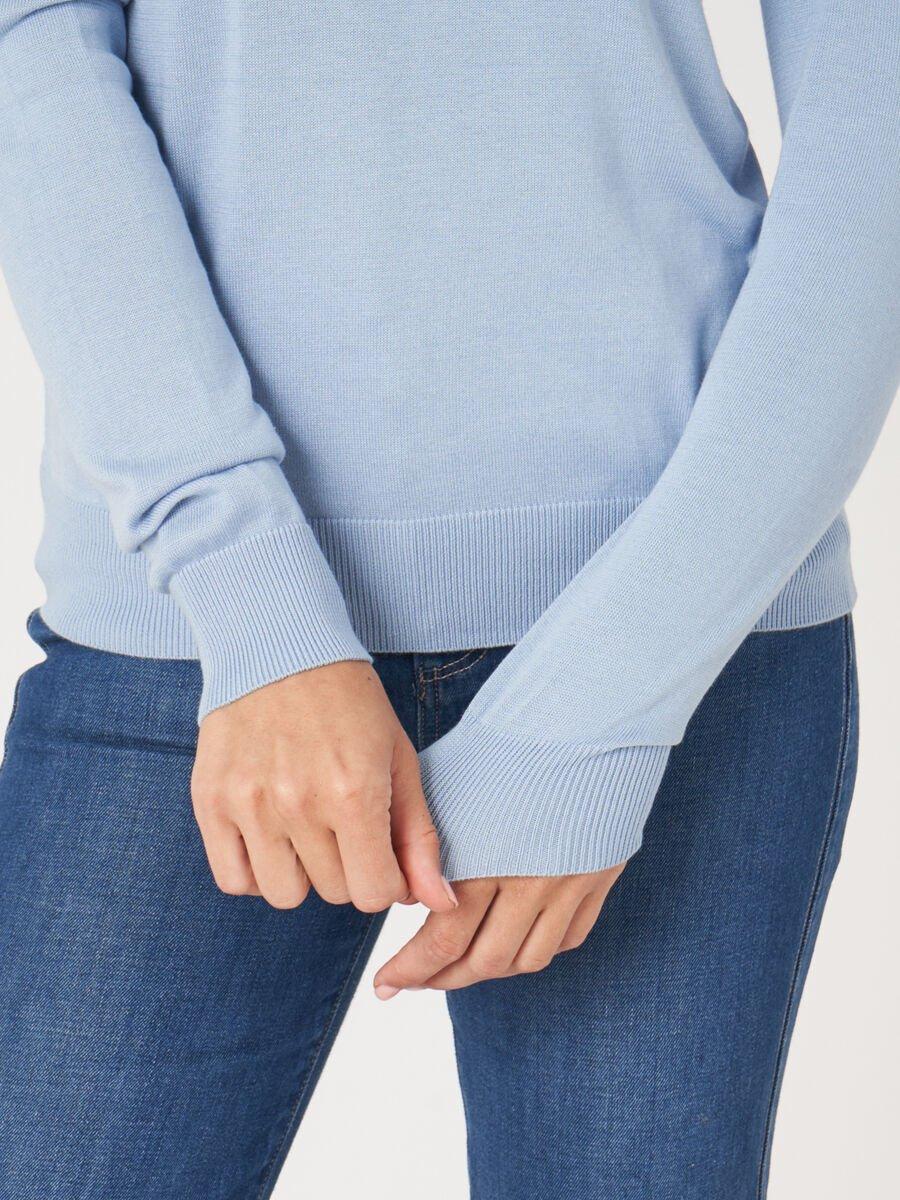 Repeat Cashmere Basic Trui Met Lange Mouwen In Katoenmix