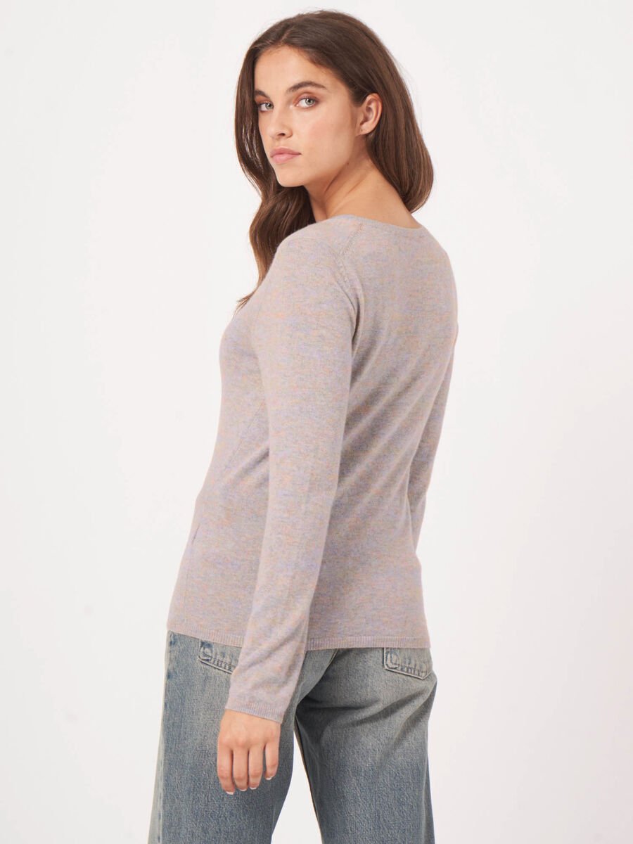 Repeat Cashmere Basic V-hals Trui Van Cashmere Wolmix