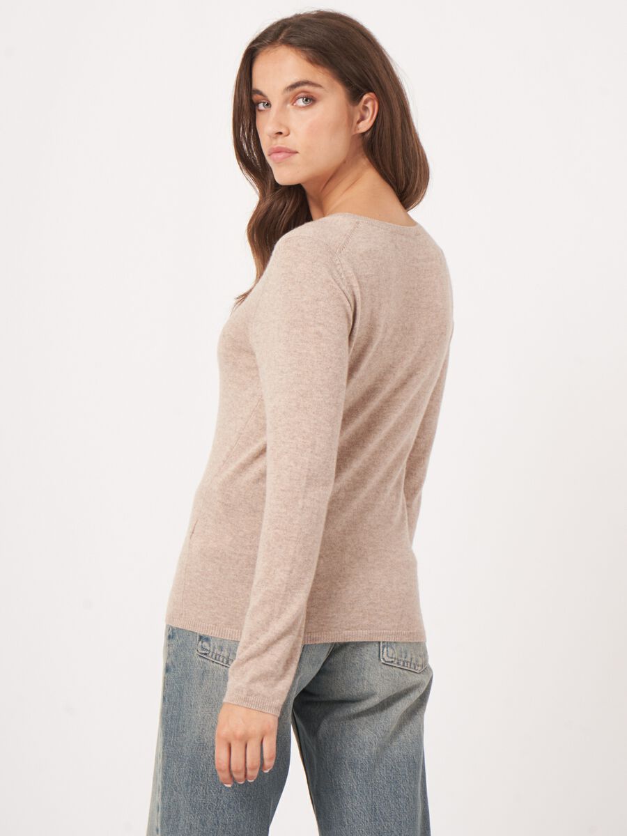 Repeat Cashmere Basic V-hals Trui Van Cashmere Wolmix