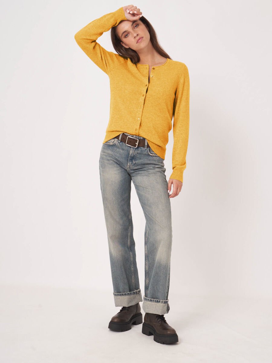 Repeat Cashmere Basic Vest Met Ronde Hals Van Cashmere Wolmix