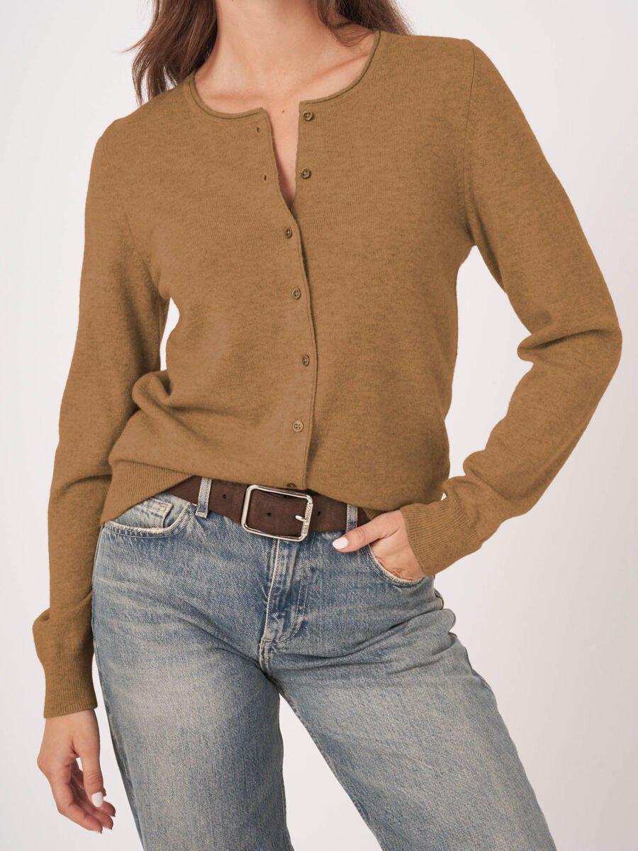 Repeat Cashmere Basic Vest Met Ronde Hals Van Cashmere Wolmix