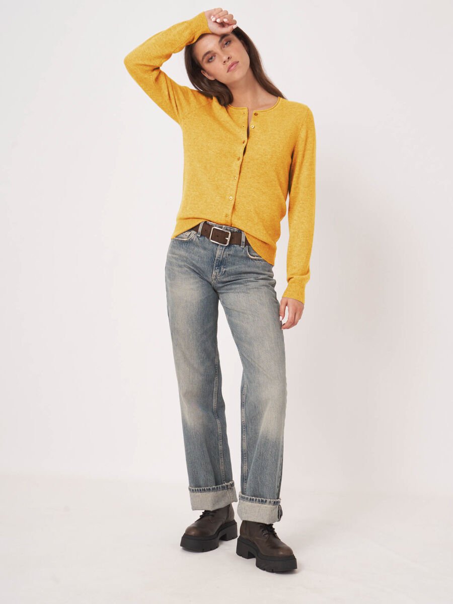 Repeat Cashmere Basic Vest Met Ronde Hals Van Cashmere Wolmix