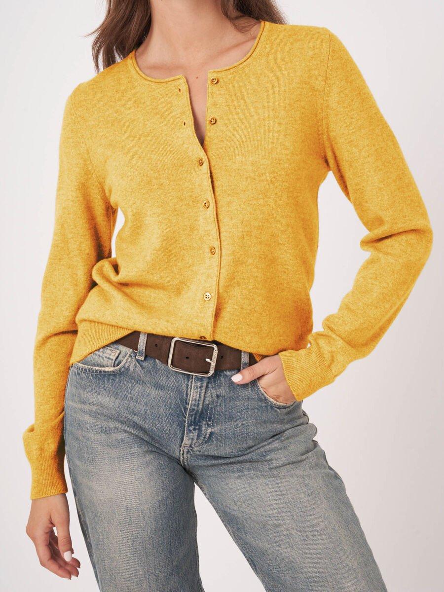 repeat cashmere Basic vest met ronde hals van cashmere wolmix repeat cashmere Basic vest met ronde hals van cashmere wolmix