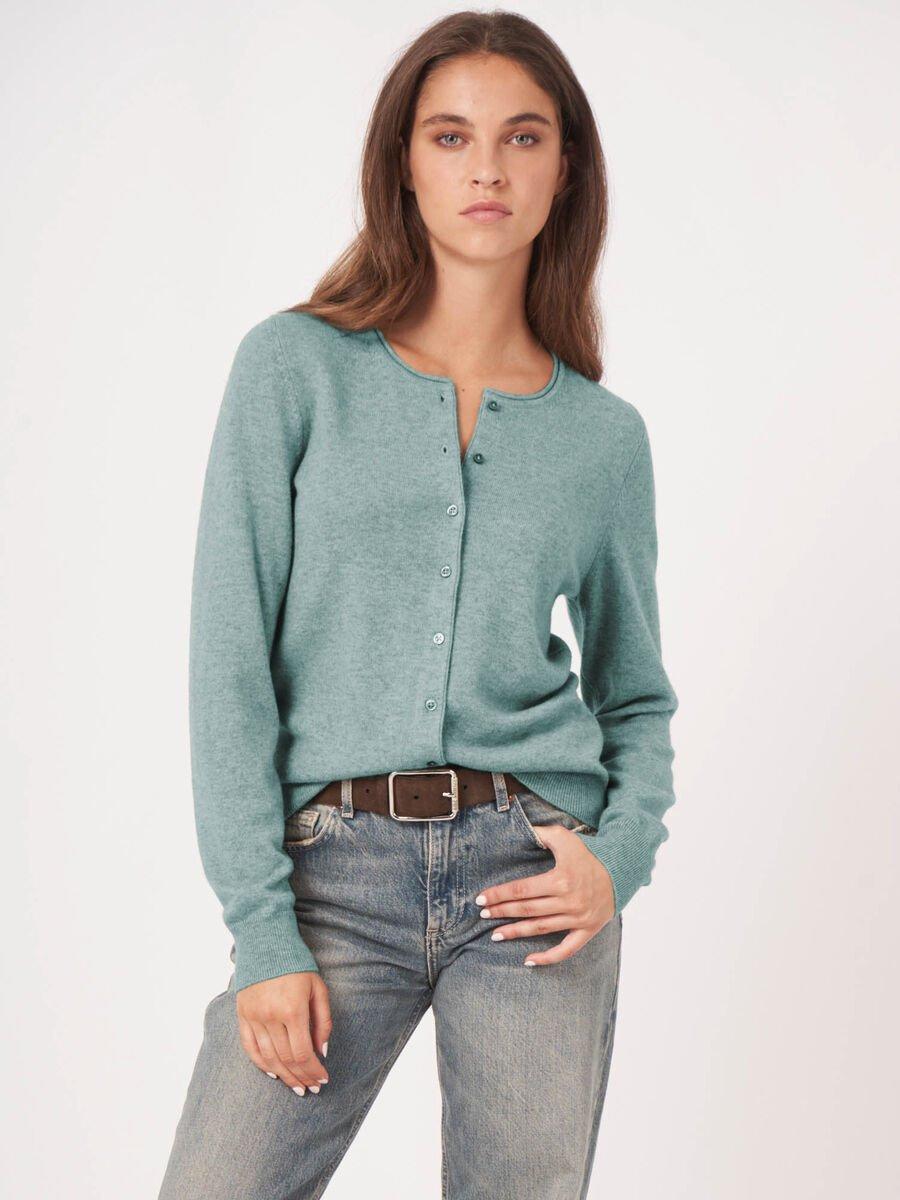 Repeat Cashmere Basic Vest Met Ronde Hals Van Cashmere Wolmix