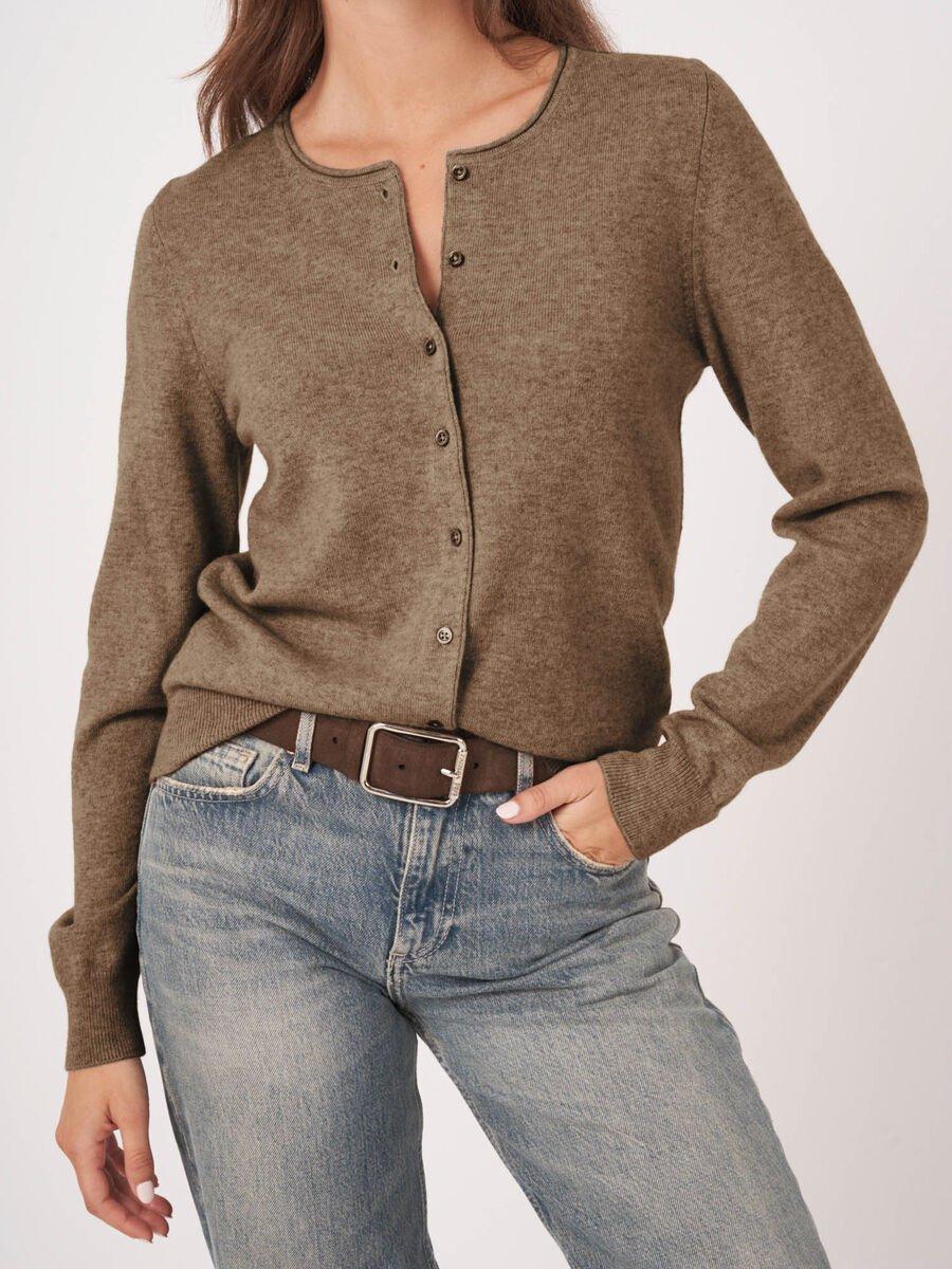 Repeat Cashmere Basic Vest Met Ronde Hals Van Cashmere Wolmix