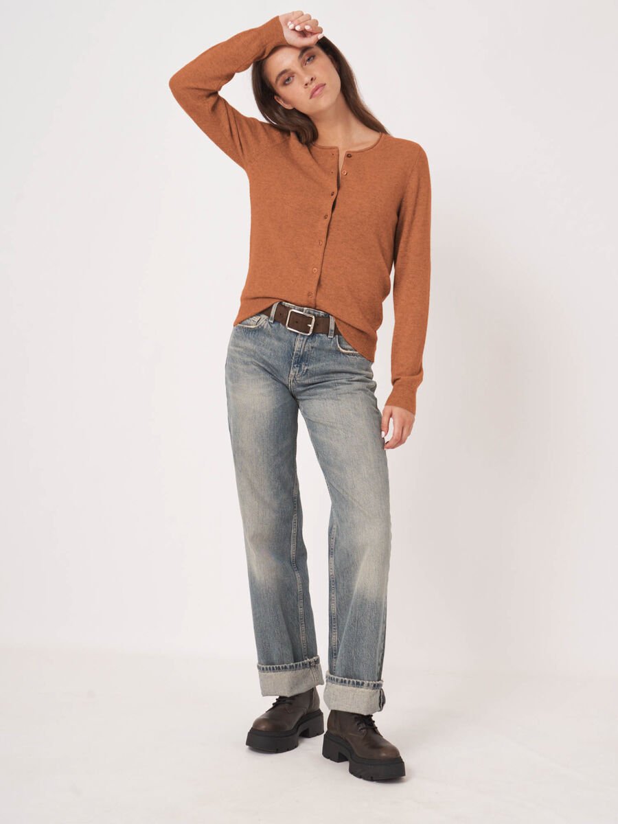 Repeat Cashmere Basic Vest Met Ronde Hals Van Cashmere Wolmix