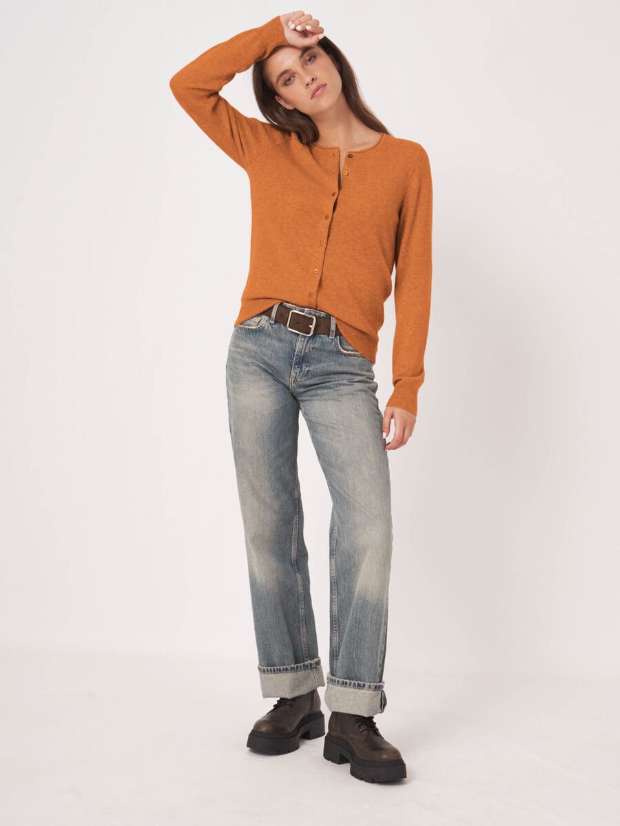 Repeat Cashmere Basic Vest Met Ronde Hals Van Cashmere Wolmix