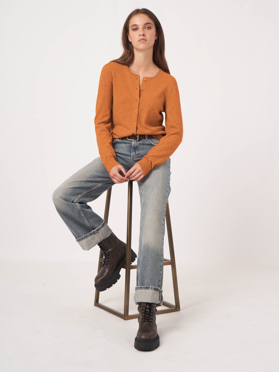 Repeat Cashmere Basic Vest Met Ronde Hals Van Cashmere Wolmix