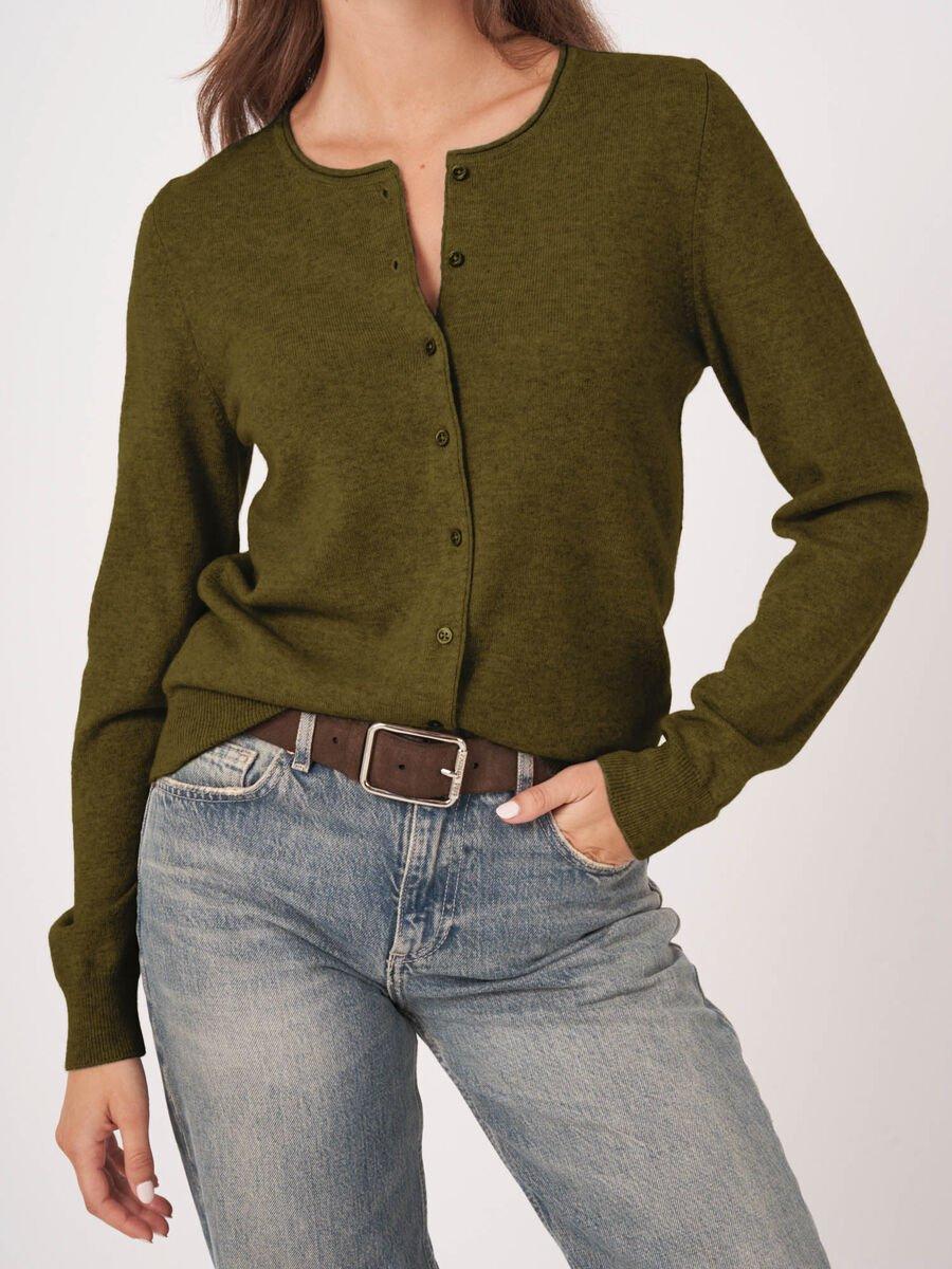 Repeat Cashmere Basic Vest Met Ronde Hals Van Cashmere Wolmix