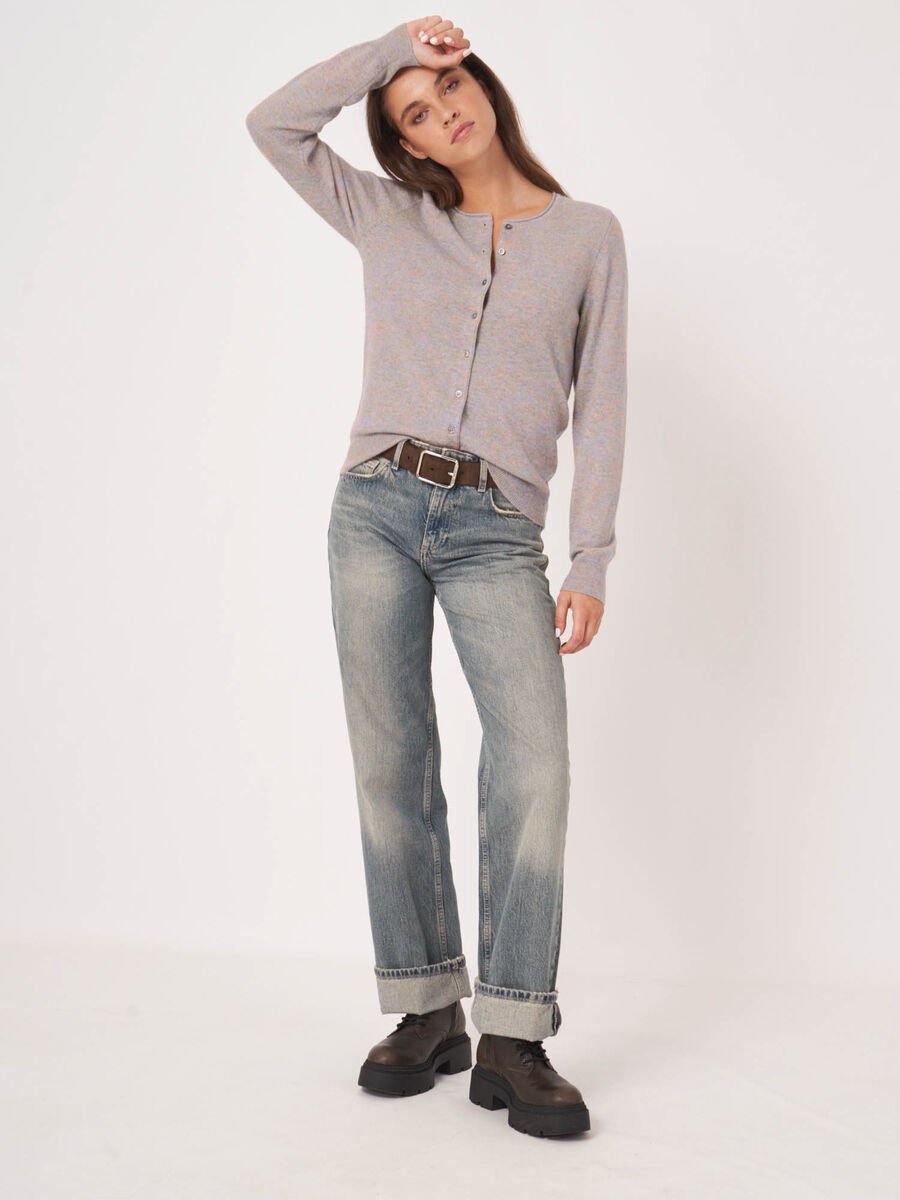 Repeat Cashmere Basic Vest Met Ronde Hals Van Cashmere Wolmix