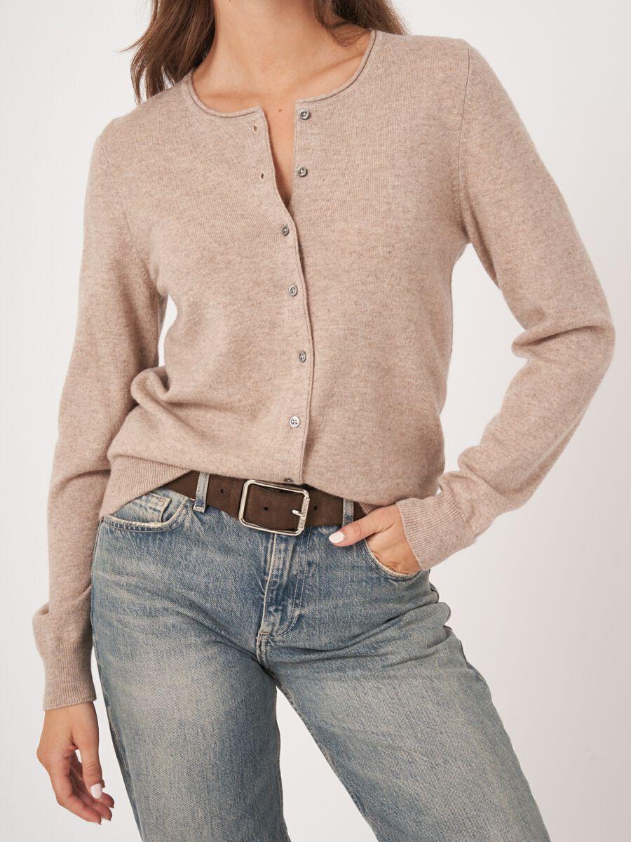 Repeat Cashmere Basic Vest Met Ronde Hals Van Cashmere Wolmix