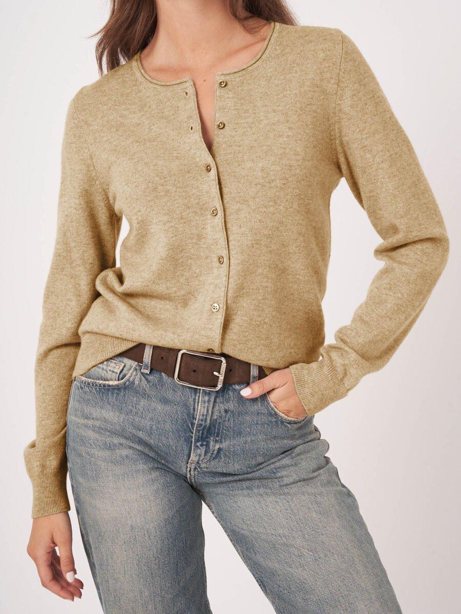 Repeat Cashmere Basic Vest Met Ronde Hals Van Cashmere Wolmix