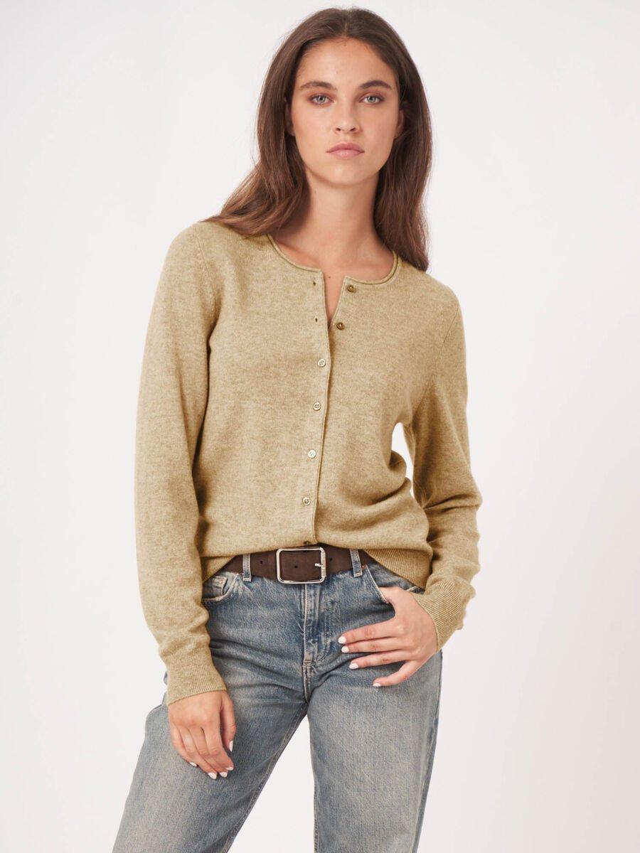 Repeat Cashmere Basic Vest Met Ronde Hals Van Cashmere Wolmix