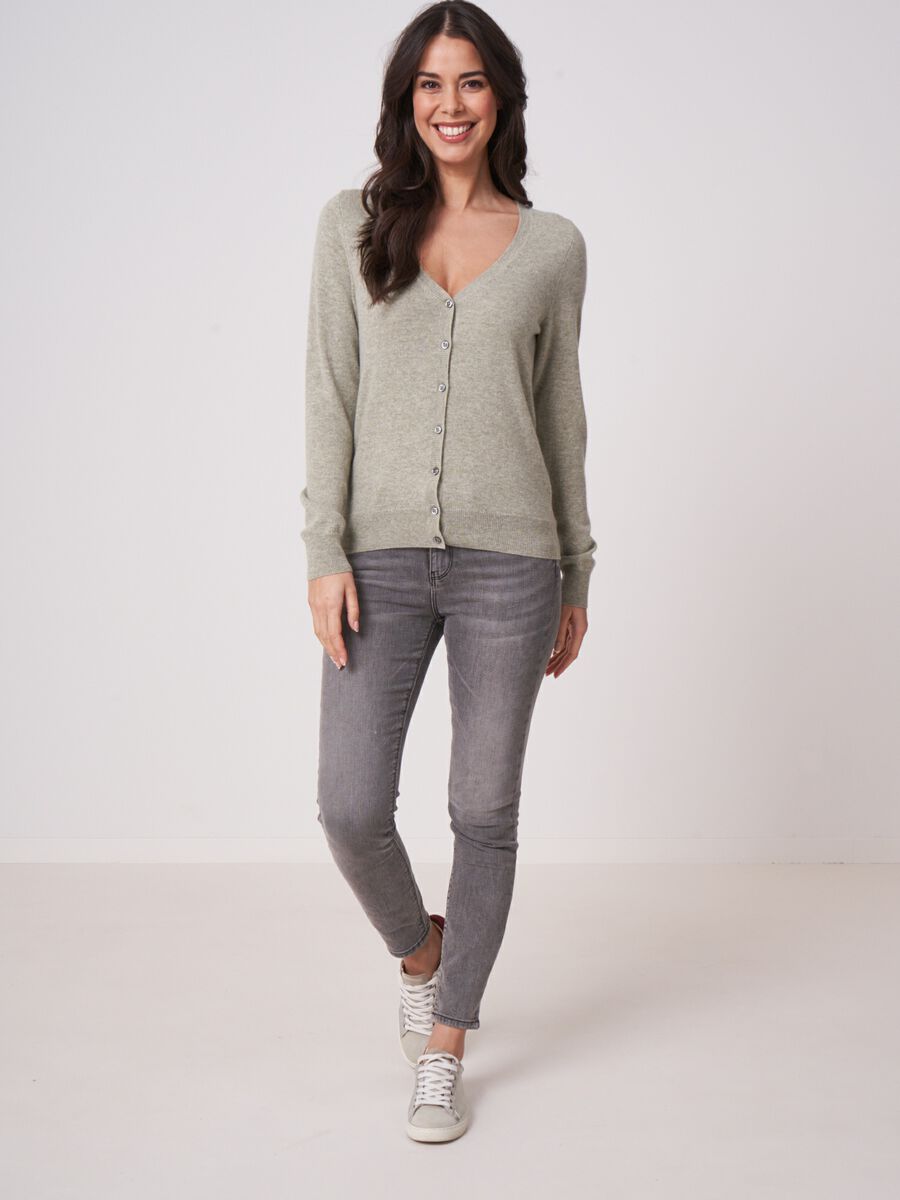 Repeat Cashmere Basic Vest Met V-hals Van Zuiver Cashmere