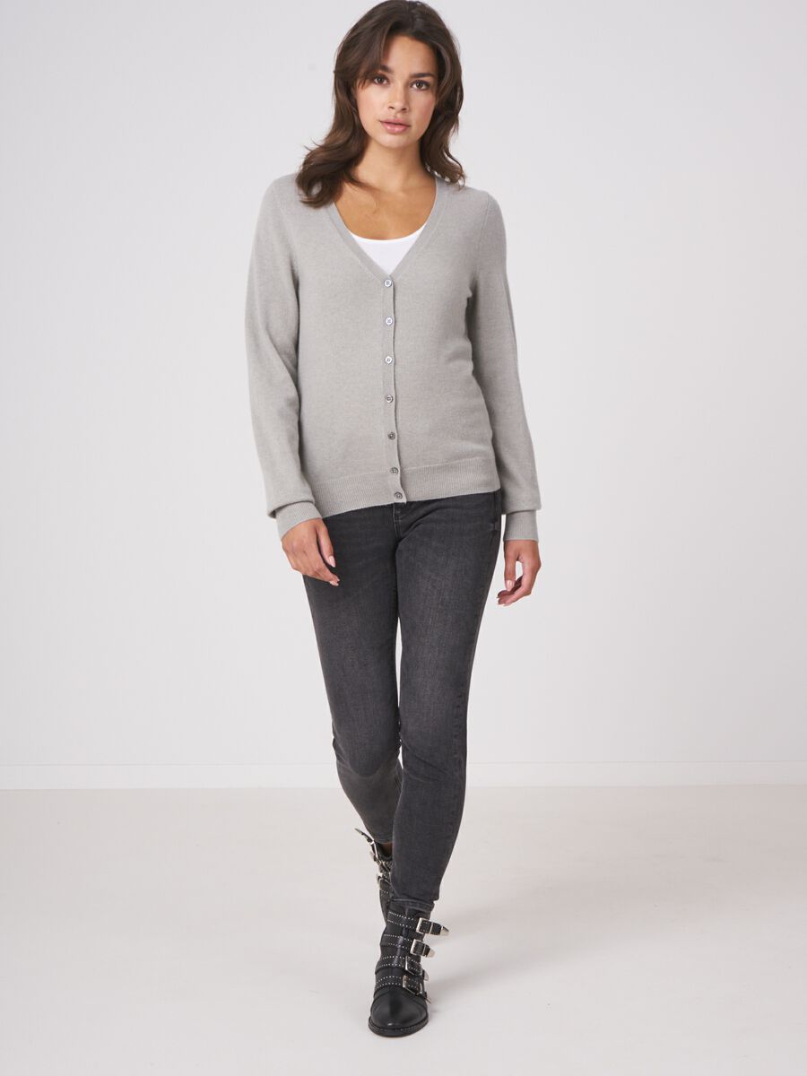 Repeat Cashmere Basic Vest Met V-hals Van Zuiver Cashmere