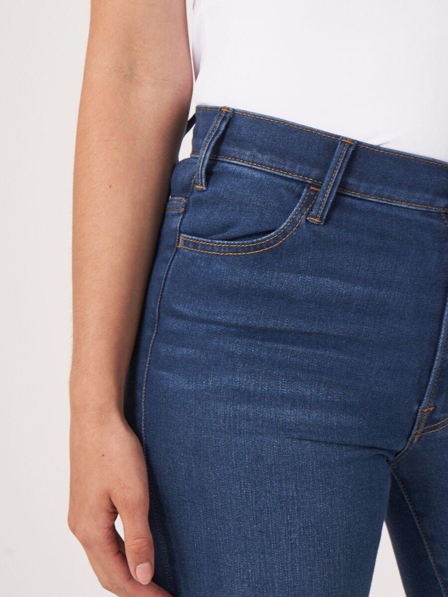 Repeat Cashmere Bootcut Jeans Broek Met Gerafelde Zoom