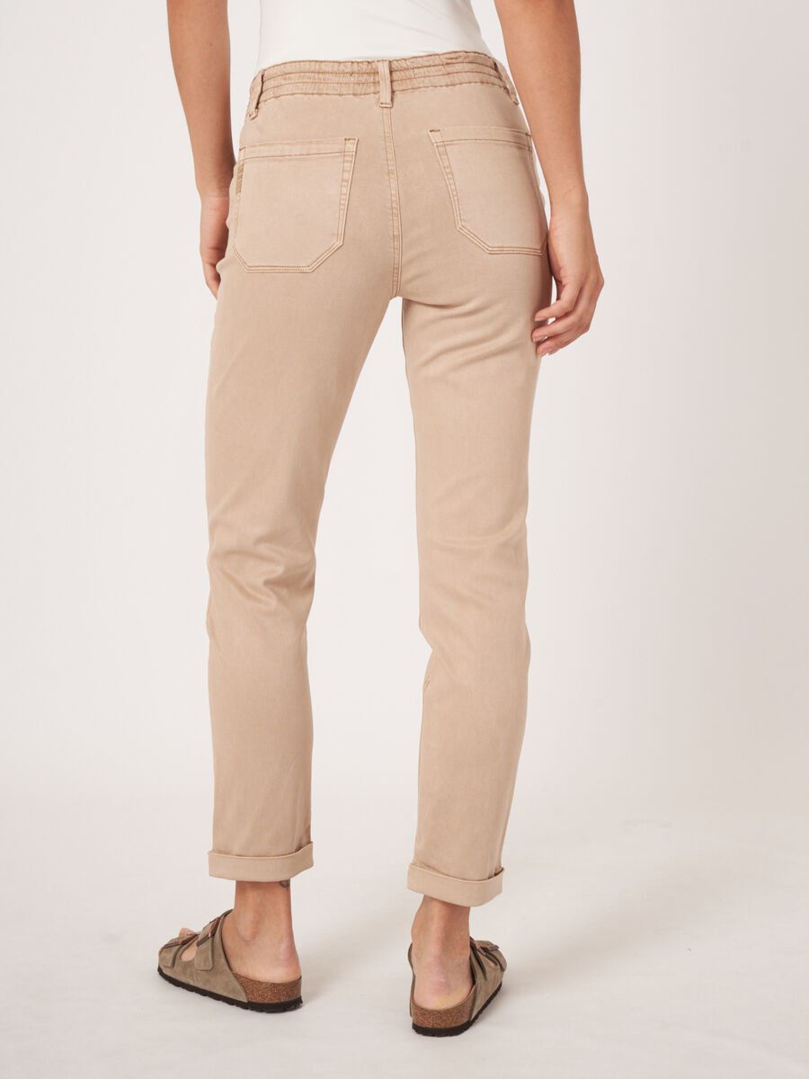 Repeat Cashmere Broek Met Trekkoord En Opgerolde Zoom