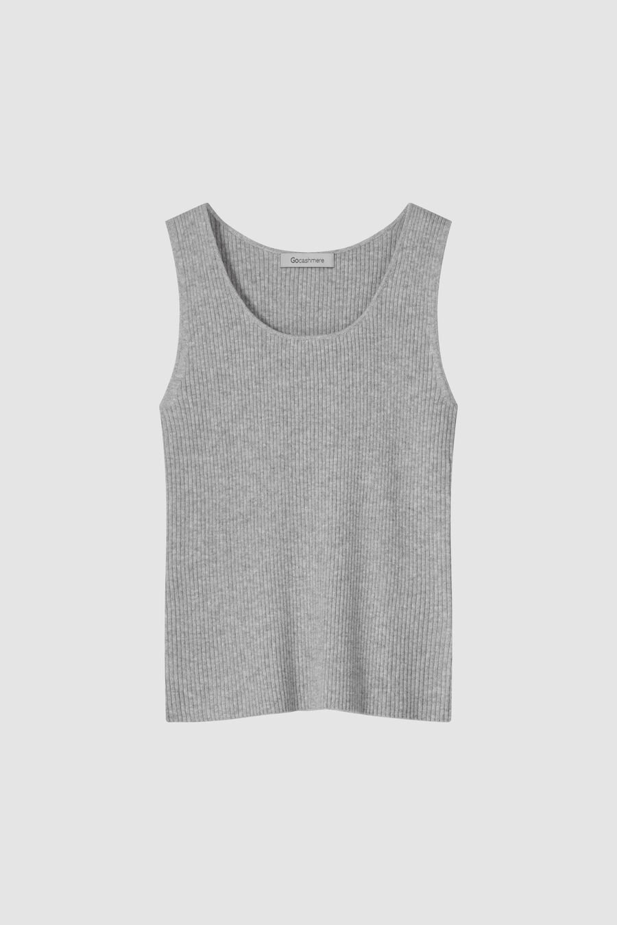 Repeat Cashmere Cashmere Tank Top Met Fijngebreid Ribpatroon
