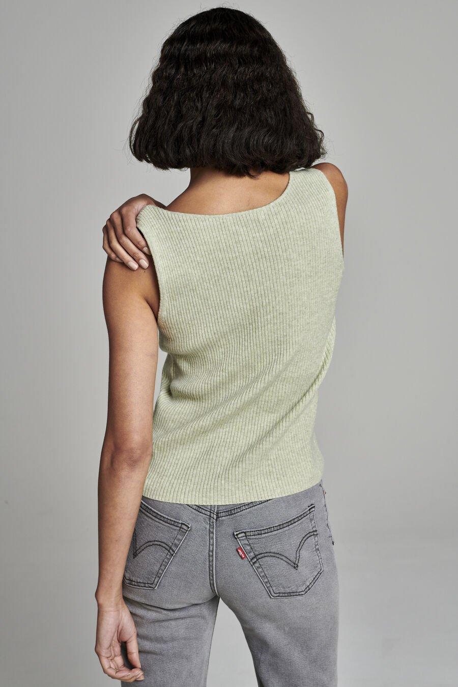 Repeat Cashmere Cashmere Tank Top Met Fijngebreid Ribpatroon