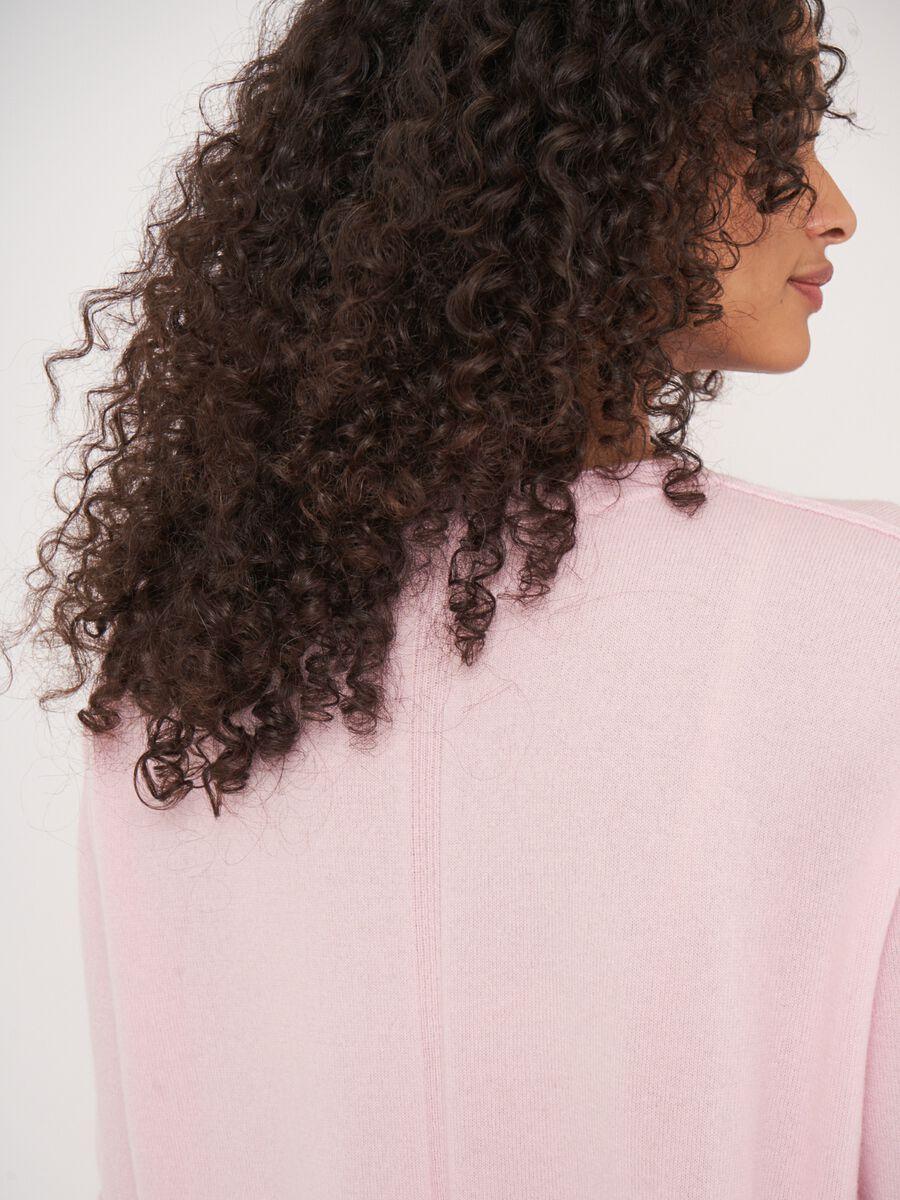 Repeat Cashmere Cashmere Trui Met Korte Mouw En Gebreid Detail Op De Rug