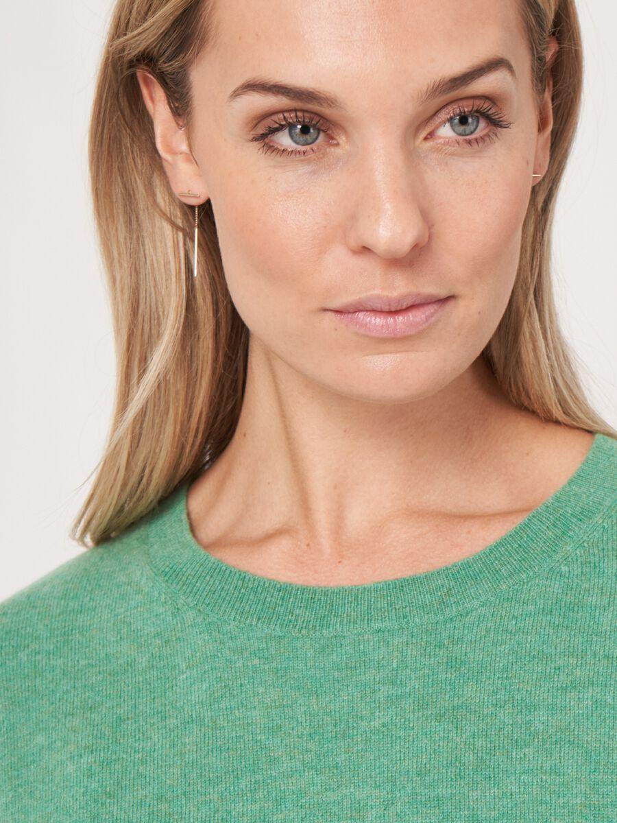 Repeat Cashmere Cashmere Trui Met Korte Mouw En Gebreid Detail Op De Rug