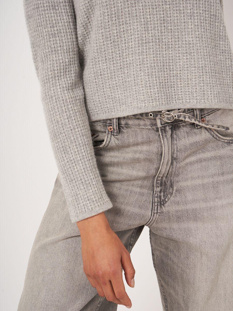 Repeat Cashmere Cashmere Trui Met Textuur En Ronde Hals