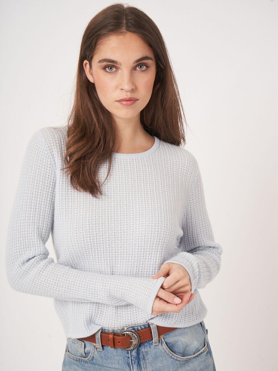 Repeat Cashmere Cashmere Trui Met Textuur En Ronde Hals