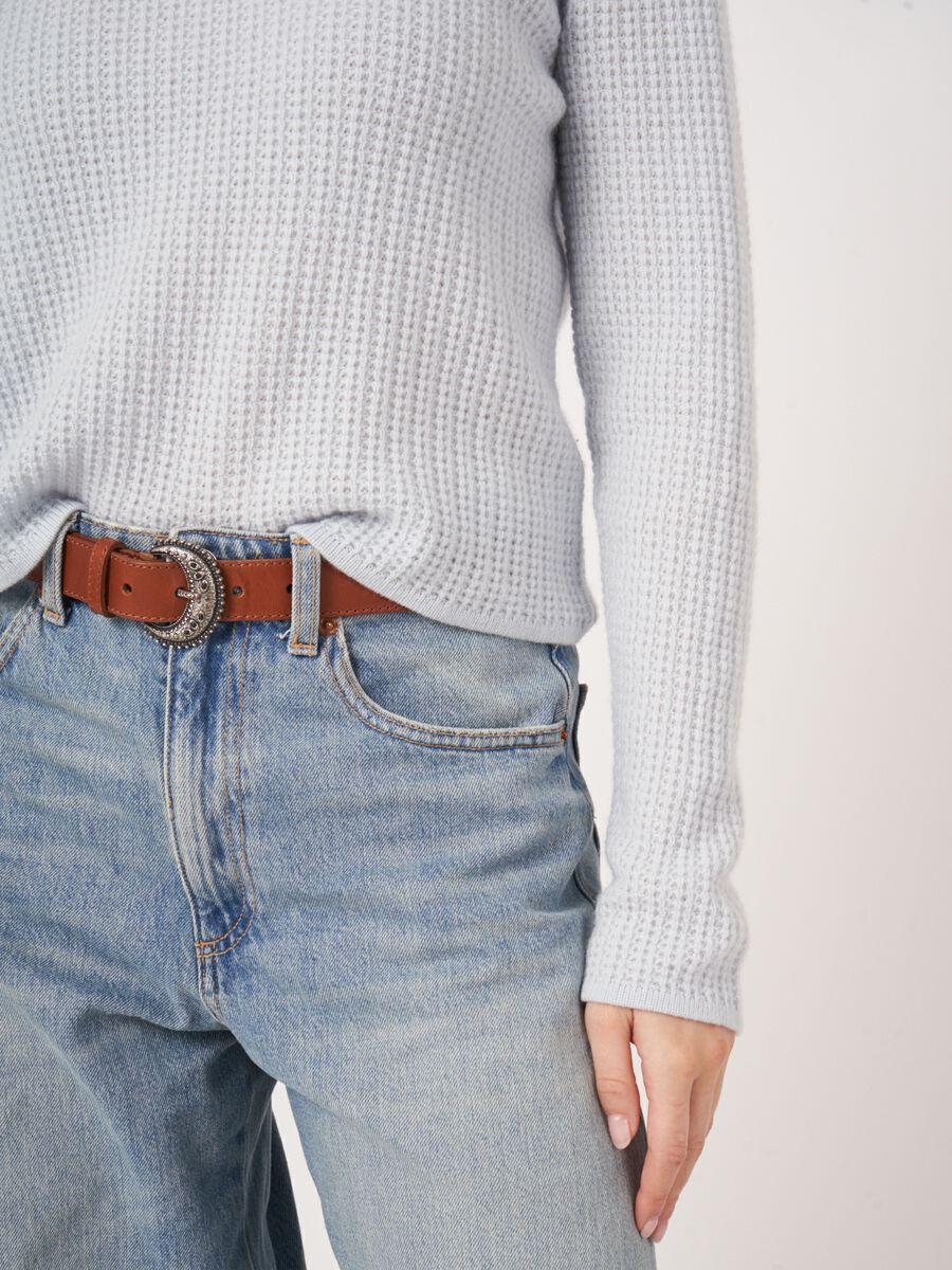 Repeat Cashmere Cashmere Trui Met Textuur En Ronde Hals