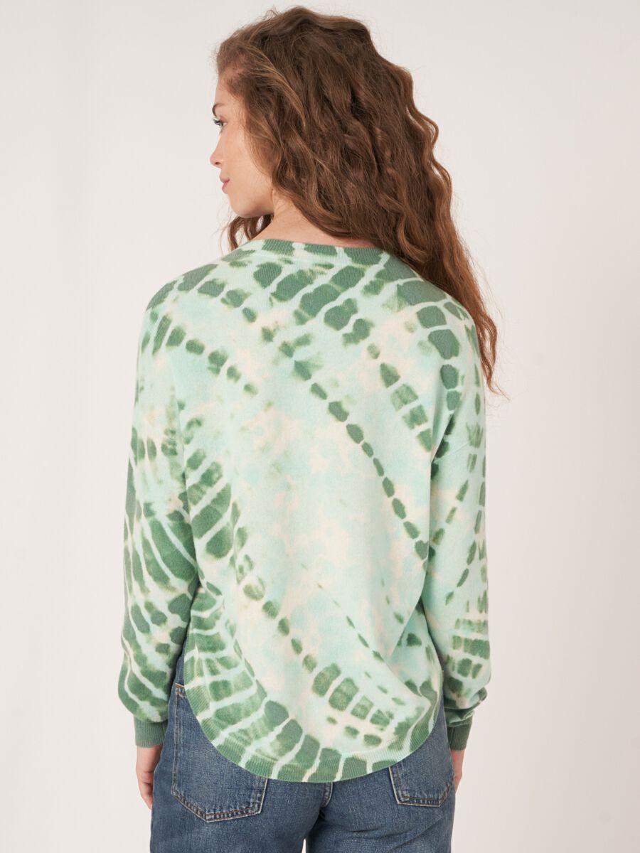 Repeat Cashmere Cashmere Trui Met V-hals En Tie Dye Print