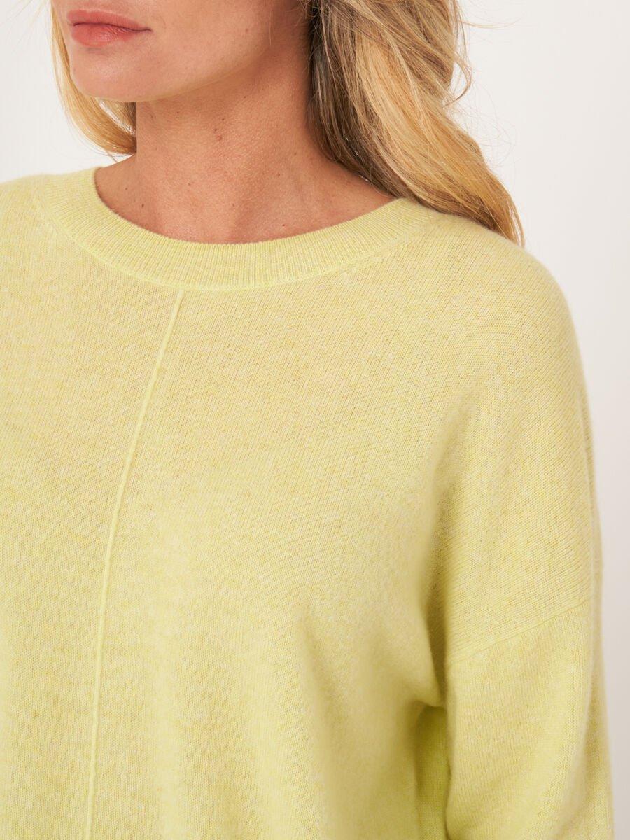 Repeat Cashmere Casual Trui Van Biologisch Cashmere Met Knoopsluiting Op De Rug